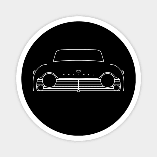 Triumph TR4A classic car outline graphic (white) Magnet